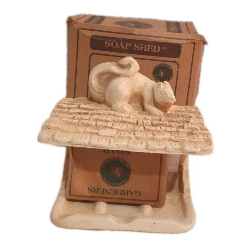 SOAP SHED Soap Bar Holder Squirrel Wall Mount Soap Dish 6 x 5 x 3